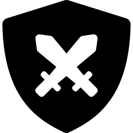 escudo con espadas  icono