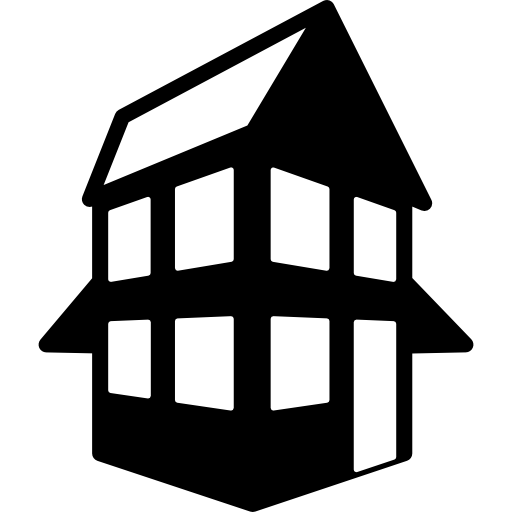 Дом с покатой крышей  иконка