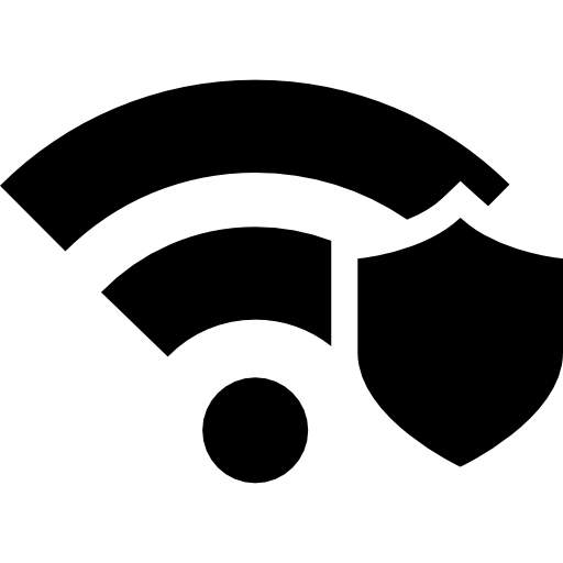 red inalámbrica protegida  icono