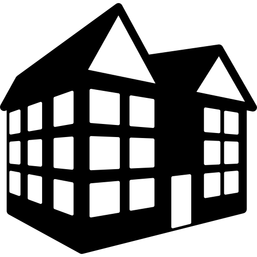 Sloping roof buildings  icon