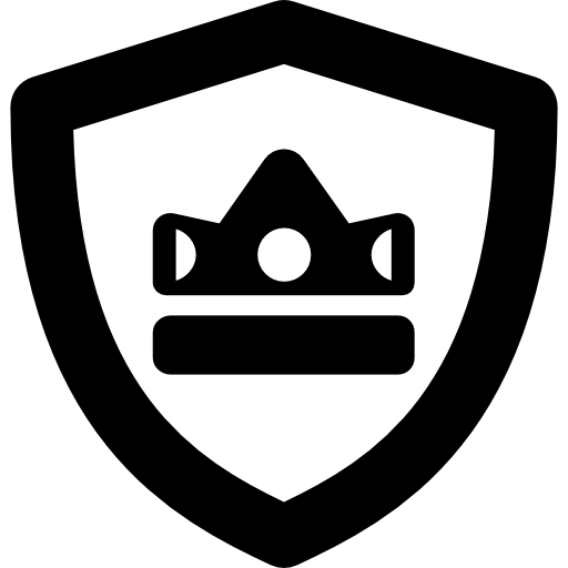 Shield with crown  icon