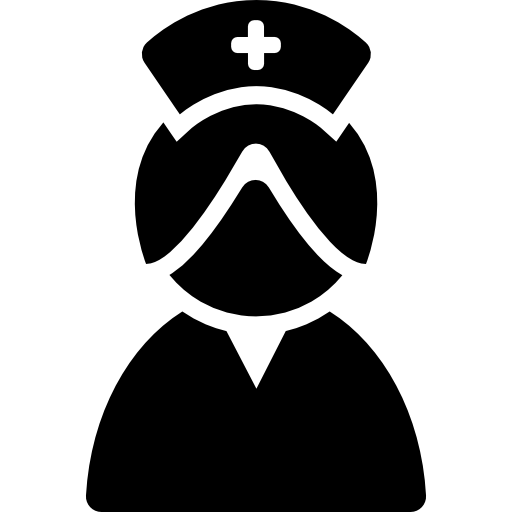 silhueta da enfermeira  Ícone