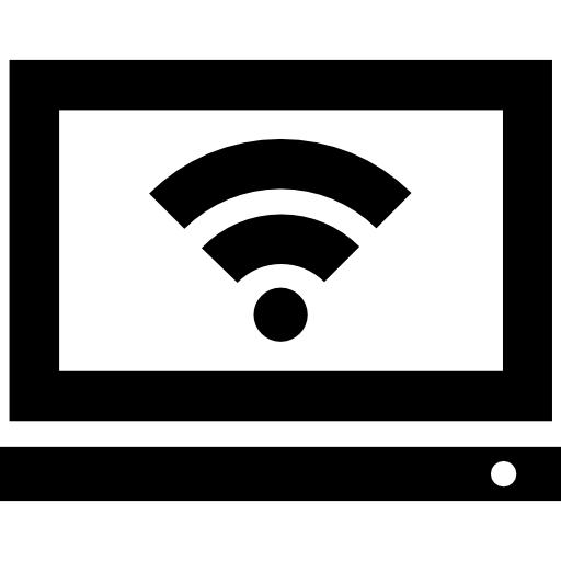 tv con segnale wi-fi  icona