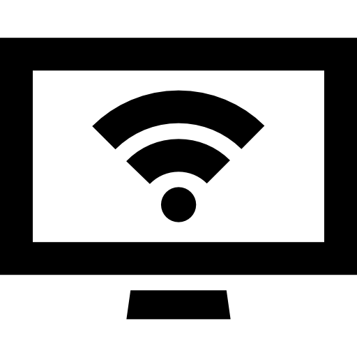 schermo con segnale wifi  icona