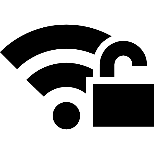 rete wireless protetta  icona