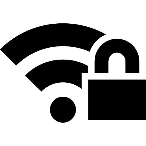beveiligd draadloos netwerk  icoon