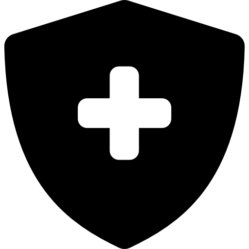 escudo con símbolo de hospital  icono