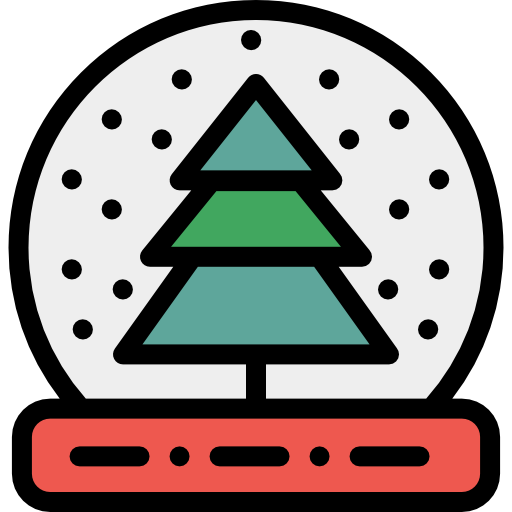 Śnieżna kula Detailed Rounded Lineal color ikona