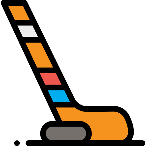 Hockey Detailed Rounded Lineal color icon