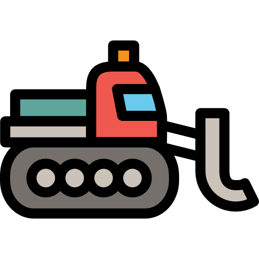 Snowplow Detailed Rounded Lineal color icon