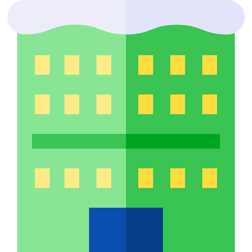 edificio Basic Rounded Flat icono