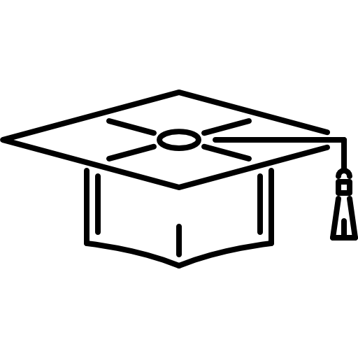 birrete Coloring Lineal icono