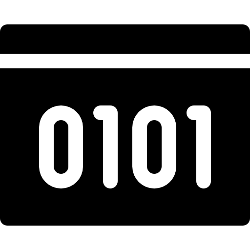 código binario Basic Rounded Filled icono