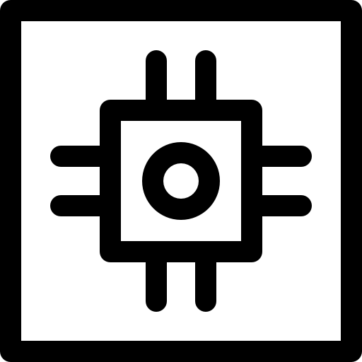 cpu Basic Rounded Lineal icoon