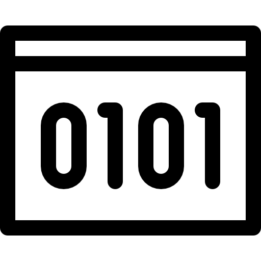 código binario Basic Rounded Lineal icono