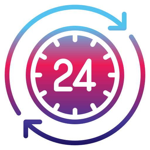 24時間時計 Generic Flat Gradient icon