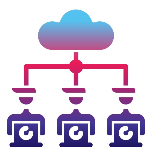 Cloud network Generic Flat Gradient icon