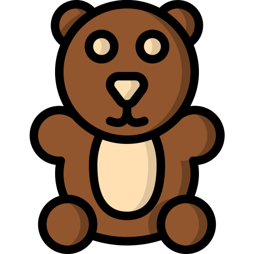 oso de peluche Basic Miscellany Lineal Color icono