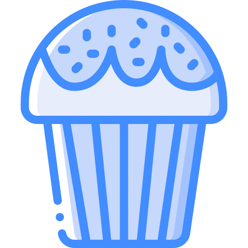 muffin Basic Miscellany Blue Ícone