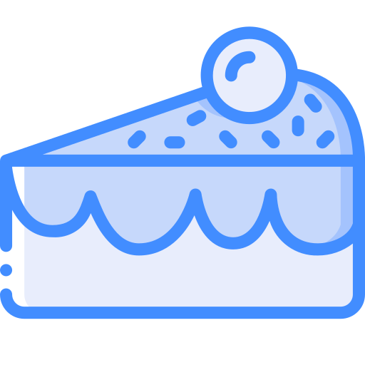 Cake slice Basic Miscellany Blue icon