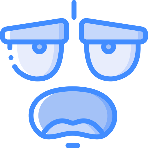 Disappointed Basic Miscellany Blue icon