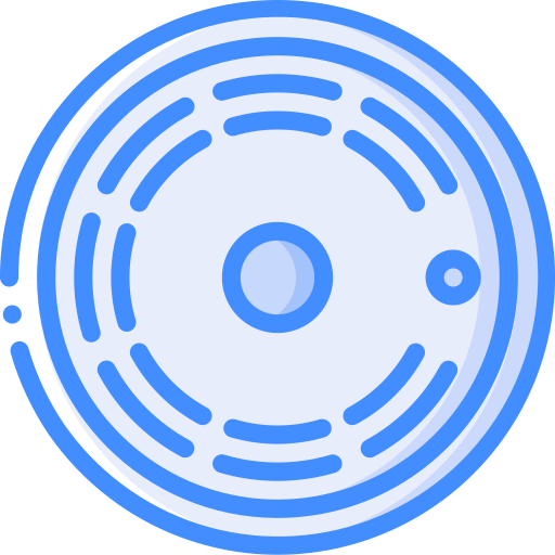 Smoke detector Basic Miscellany Blue icon