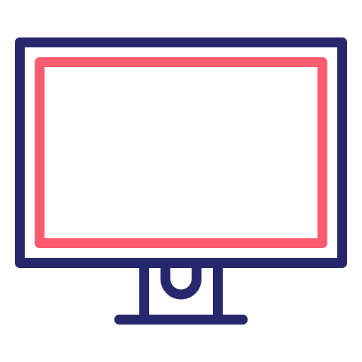 computadora de escritorio Generic Outline Color icono