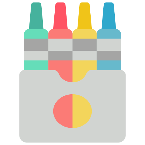 lápiz de color Basic Miscellany Flat icono