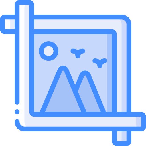 Crop Basic Miscellany Blue icon