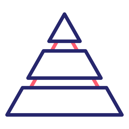 diagramme pyramidal Generic Outline Color Icône