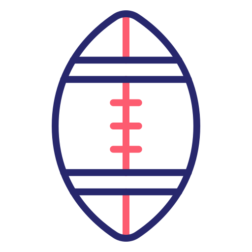 futbol amerykański Generic Outline Color ikona