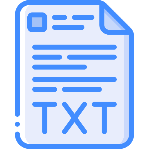 archivo de texto Basic Miscellany Blue icono