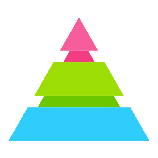 gráfico piramidal Good Ware Flat icono