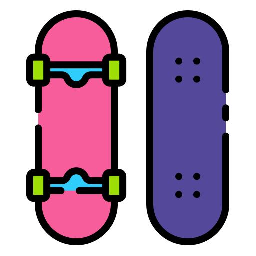 skateboard Good Ware Lineal Color icoon