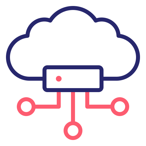 Cloud storage Generic Outline Color icon