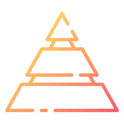 diagramme pyramidal Good Ware Gradient Icône