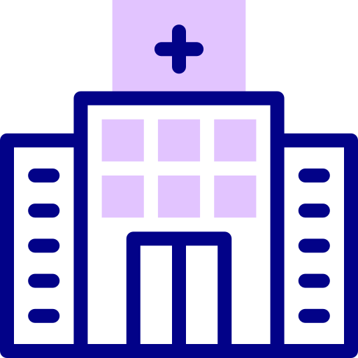 病院 Detailed Mixed Lineal color icon