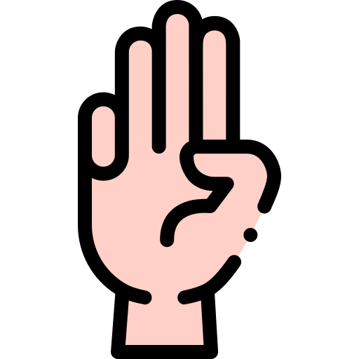 Sign language Detailed Rounded Lineal color icon