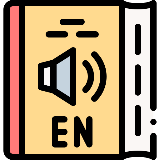 Audiobook Detailed Rounded Lineal color icon