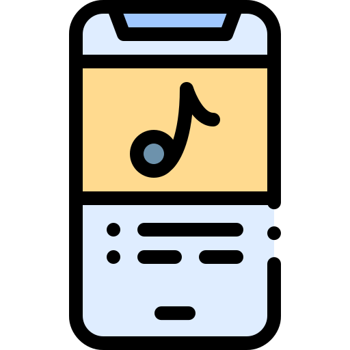 musik Detailed Rounded Lineal color icon