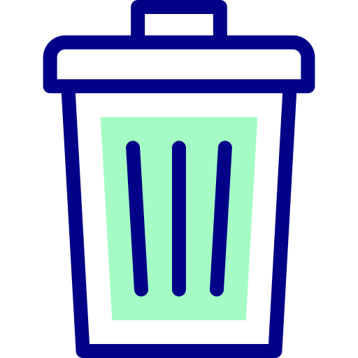 쓰레기 Detailed Mixed Lineal color icon