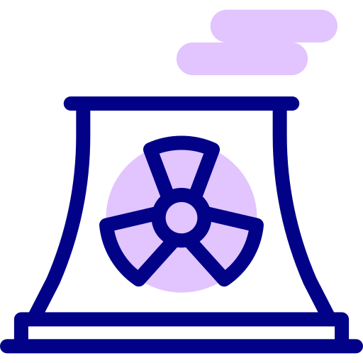 elektrownia jądrowa Detailed Mixed Lineal color ikona