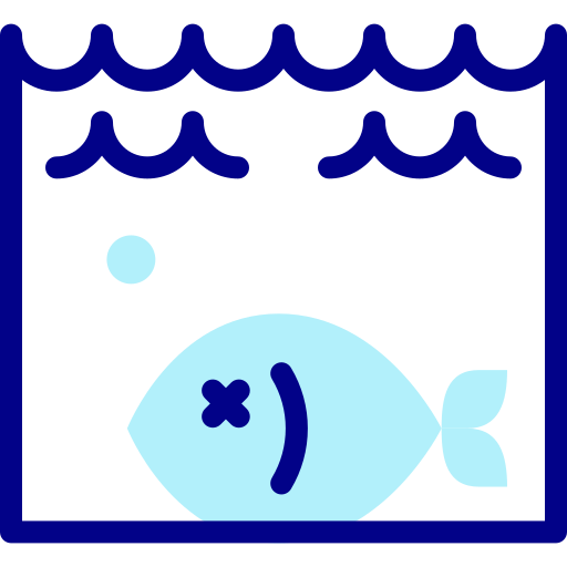 Мертвая рыба Detailed Mixed Lineal color иконка