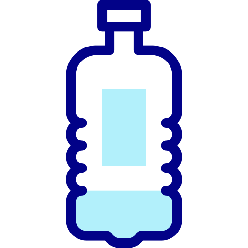 bottiglia di plastica Detailed Mixed Lineal color icona