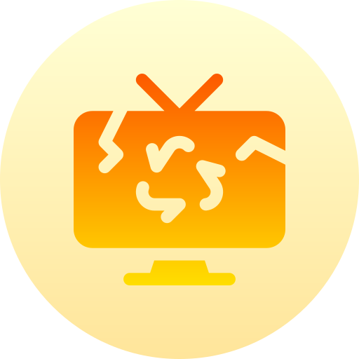 televisie Basic Gradient Circular icoon