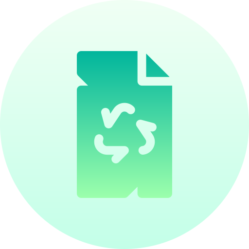 papier recyclen Basic Gradient Circular icoon