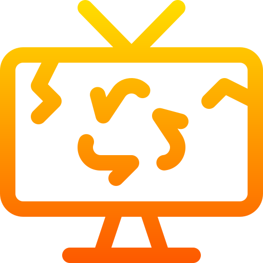 televisie Basic Gradient Lineal color icoon