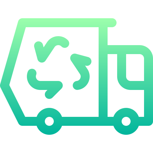 camion della spazzatura Basic Gradient Lineal color icona
