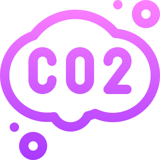 이산화탄소 Basic Gradient Lineal color icon
