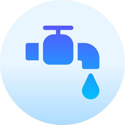 bespaar water Basic Gradient Circular icoon